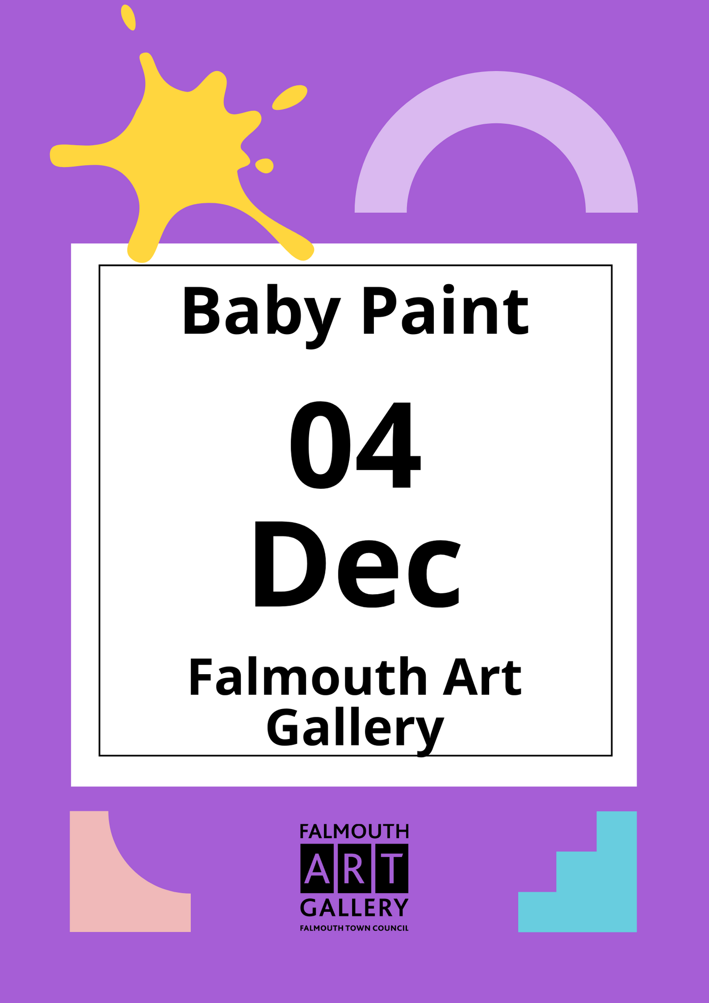 Baby Paint, 10.30-11.30am, Wednesday 04 December, Falmouth Art Gallery